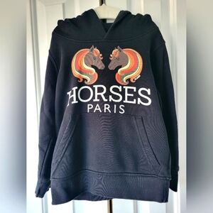 Horses Paris hoodie in black
